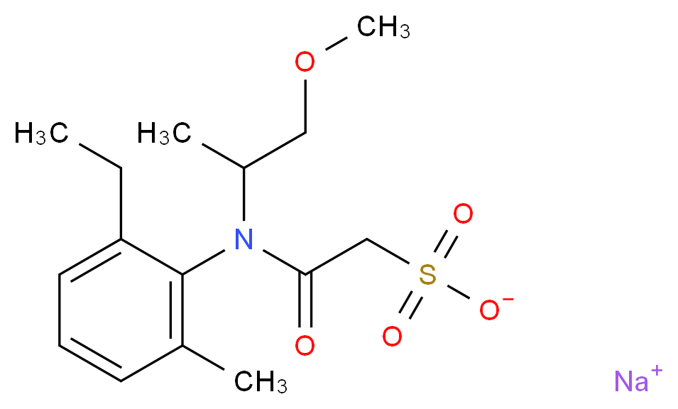 异丙甲草胺 乙磺酸钠盐 钠盐_分子结构_CAS_947601-85-6)