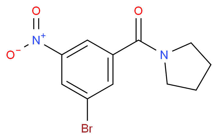 1-(3-Bromo-5-nitrobenzoyl)pyrrolidine 97%_分子结构_CAS_)
