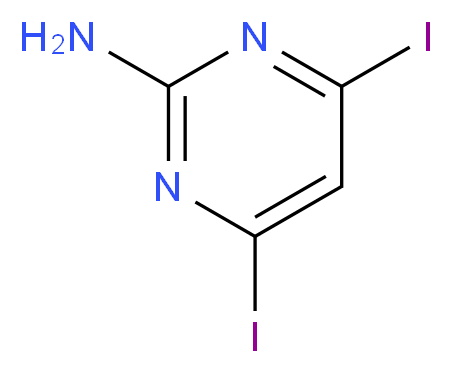 4,6-diiodopyrimidin-2-amine_分子结构_CAS_861031-48-3