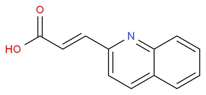(2E)-3-(quinolin-2-yl)prop-2-enoic acid_分子结构_CAS_81124-50-7