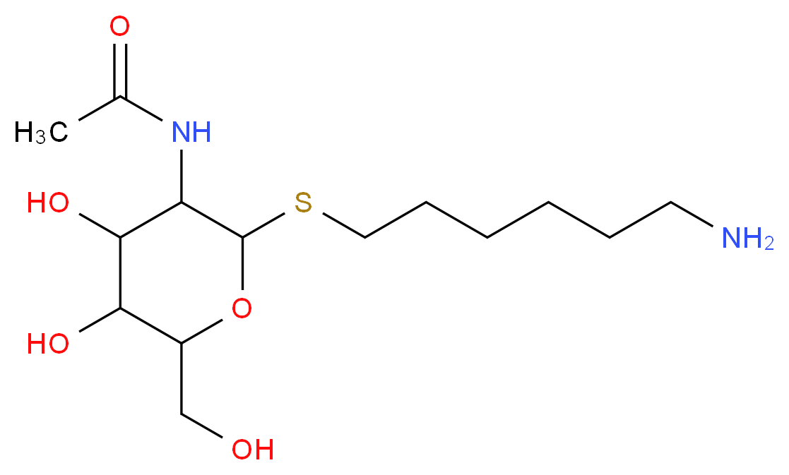 6-Aminohexyl N-acetyl-β-D-thioglucosaminide_分子结构_CAS_51224-17-0)