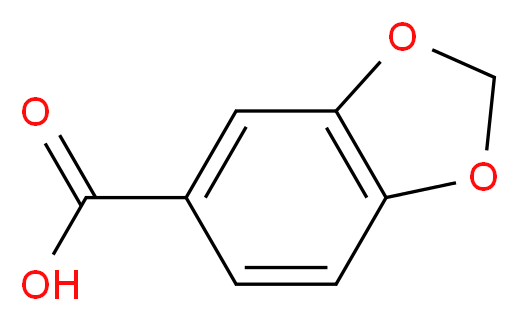 benzo[d][1,3]dioxole-5-carboxylic acid_分子结构_CAS_)