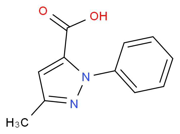 3-Methyl-1-phenyl-1H-pyrazole-5-carboxylic acid_分子结构_CAS_1136-76-1)