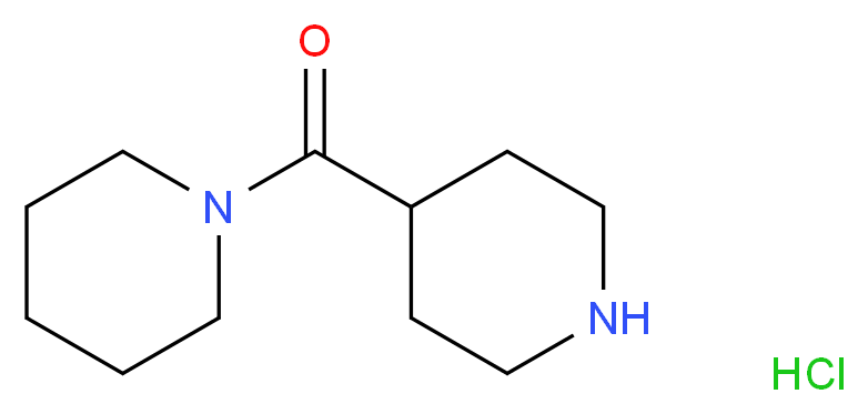 1-Piperidinyl(4-piperidinyl)methanone hydrochloride_分子结构_CAS_63214-58-4)