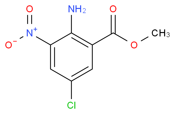methyl 2-amino-5-chloro-3-nitrobenzoate_分子结构_CAS_84228-49-9
