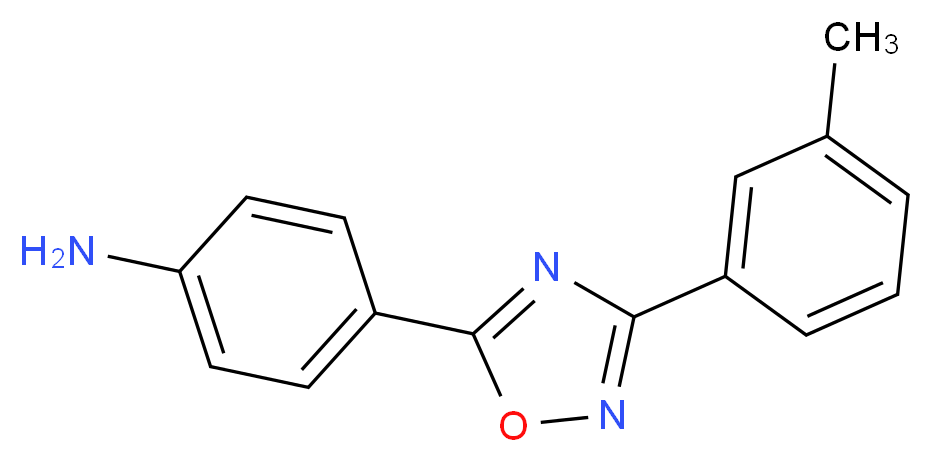 4-[3-(3-methylphenyl)-1,2,4-oxadiazol-5-yl]aniline_分子结构_CAS_915922-90-6
