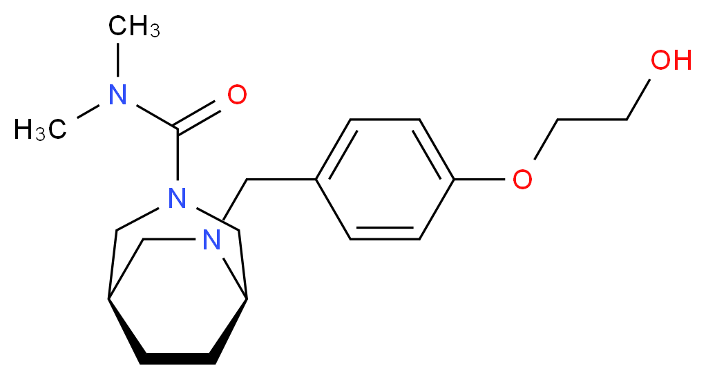 (1R*,5R*)-6-[4-(2-hydroxyethoxy)benzyl]-N,N-dimethyl-3,6-diazabicyclo[3.2.2]nonane-3-carboxamide_分子结构_CAS_)