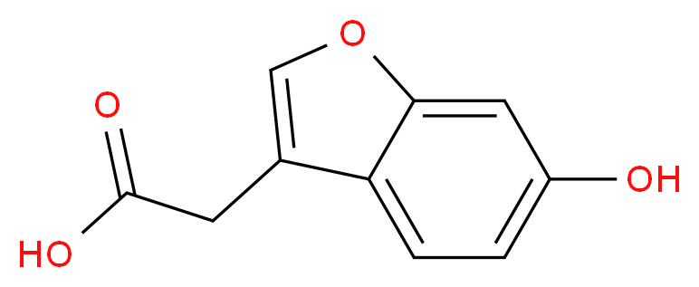 (6-hydroxy-1-benzofuran-3-yl)acetic acid_分子结构_CAS_69716-04-7)