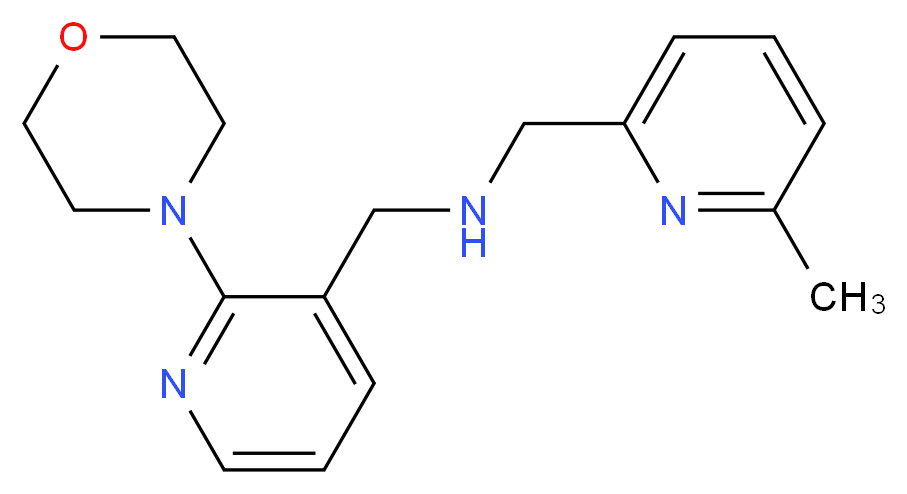 1-(6-methyl-2-pyridinyl)-N-{[2-(4-morpholinyl)-3-pyridinyl]methyl}methanamine_分子结构_CAS_)