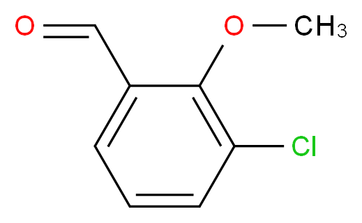 3-Chloro-2-methoxybenzaldehyde_分子结构_CAS_223778-54-9)