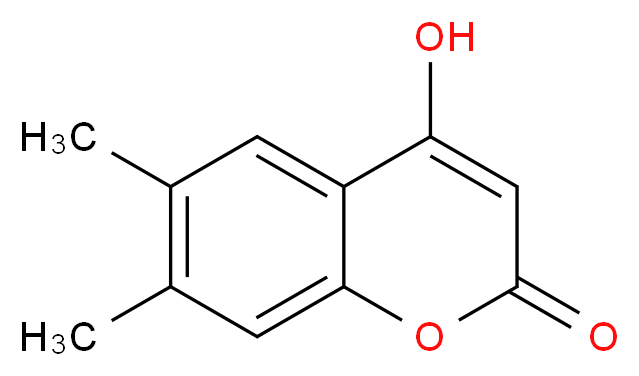 4-hydroxy-6,7-dimethyl-2H-chromen-2-one_分子结构_CAS_55004-77-8