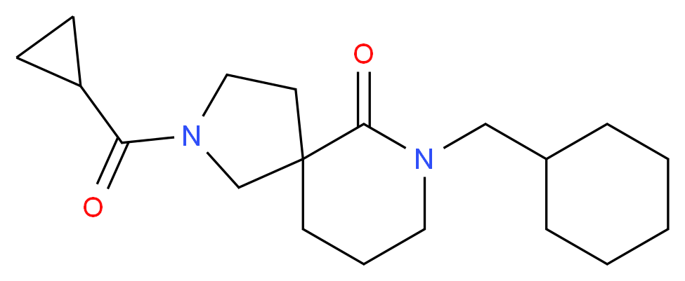 7-(cyclohexylmethyl)-2-(cyclopropylcarbonyl)-2,7-diazaspiro[4.5]decan-6-one_分子结构_CAS_)