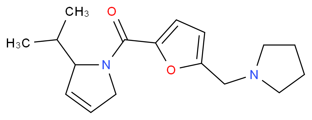 2-isopropyl-1-[5-(pyrrolidin-1-ylmethyl)-2-furoyl]-2,5-dihydro-1H-pyrrole_分子结构_CAS_)