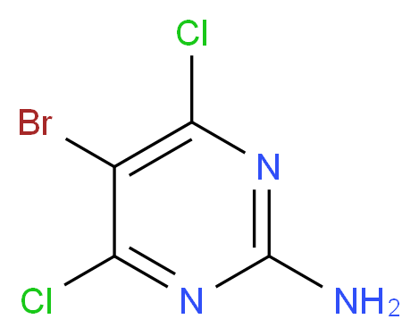 5-bromo-4,6-dichloropyrimidin-2-amine_分子结构_CAS_)