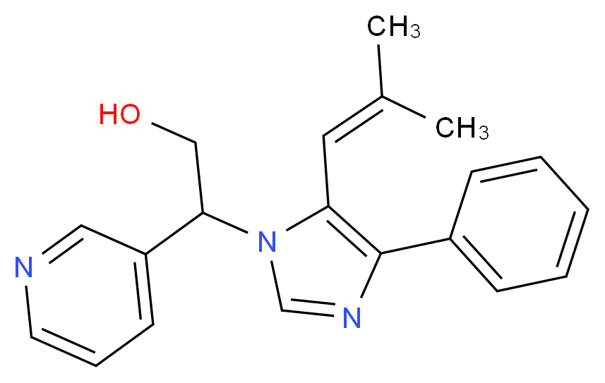 2-[5-(2-methylprop-1-en-1-yl)-4-phenyl-1H-imidazol-1-yl]-2-pyridin-3-ylethanol_分子结构_CAS_)