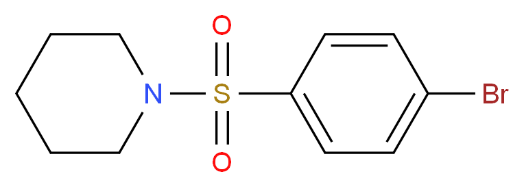 1-(4-BROMOPHENYLSULFONYL)PIPERIDINE_分子结构_CAS_834-66-2)