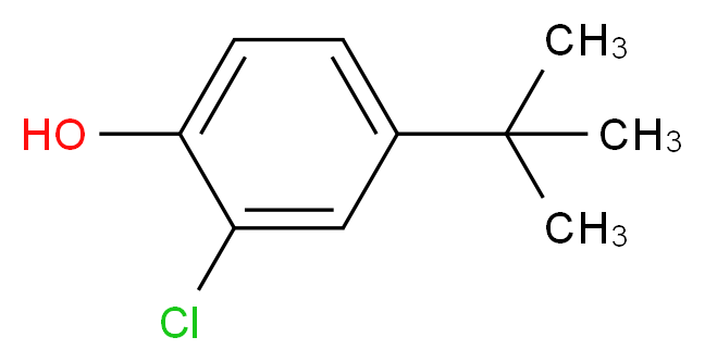 4-tert-butyl-2-chlorophenol_分子结构_CAS_98-28-2