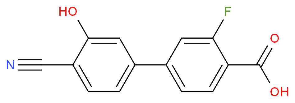 4'-Cyano-3-fluoro-3'-hydroxy-[1,1'-biphenyl]-4-carboxylic acid_分子结构_CAS_1261964-35-5)