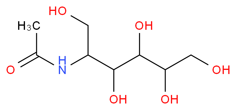 N-(1,3,4,5,6-pentahydroxyhexan-2-yl)acetamide_分子结构_CAS_4271-28-7