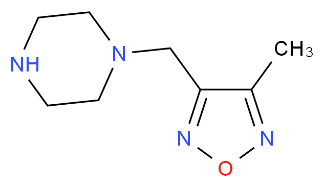 3-methyl-4-(piperazin-1-ylmethyl)-1,2,5-oxadiazole_分子结构_CAS_)