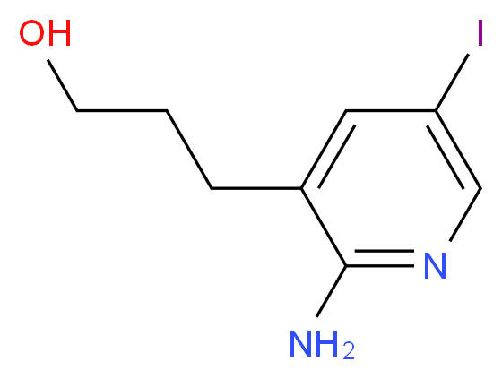 3-(2-Amino-5-iodopyridin-3-yl)propan-1-ol_分子结构_CAS_1228666-26-9)