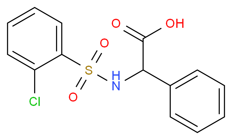 2-{[(2-Chlorophenyl)sulfonyl]amino}-2-phenylacetic acid_分子结构_CAS_250714-42-2)