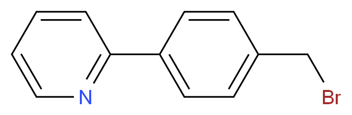 2-[(4-Bromomethyl)phenyl]pyridine_分子结构_CAS_52199-24-3)