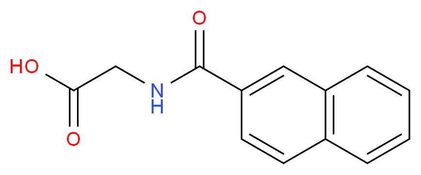 (2-naphthoylamino)acetic acid_分子结构_CAS_69826-63-7)