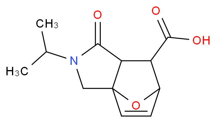 4-oxo-3-(propan-2-yl)-10-oxa-3-azatricyclo[5.2.1.0^{1,5}]dec-8-ene-6-carboxylic acid_分子结构_CAS_436811-01-7