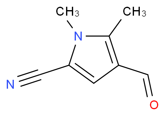 4-formyl-1,5-dimethyl-1H-pyrrole-2-carbonitrile_分子结构_CAS_565191-91-5