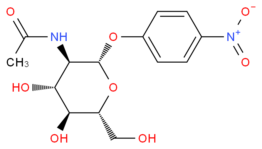 p-Nitrophenyl 2-Acetamido-2-deoxy-β-D-glucopyranoside_分子结构_CAS_3459-18-5)