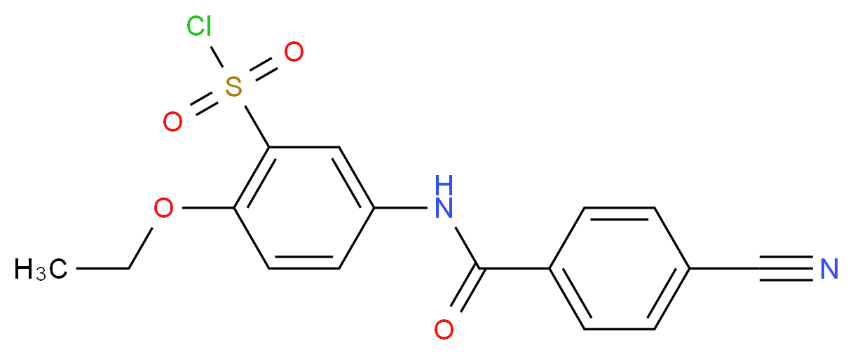 5-(4-cyanobenzamido)-2-ethoxybenzene-1-sulfonyl chloride_分子结构_CAS_680618-02-4