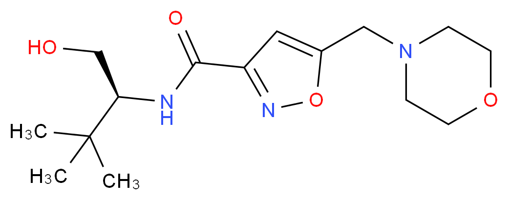 N-[(1S)-1-(hydroxymethyl)-2,2-dimethylpropyl]-5-(morpholin-4-ylmethyl)isoxazole-3-carboxamide_分子结构_CAS_)