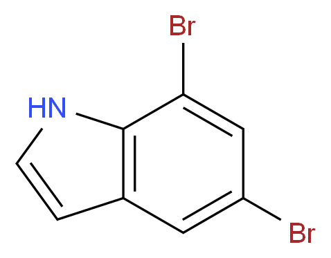 5,7-二溴吲哚_分子结构_CAS_36132-08-8)