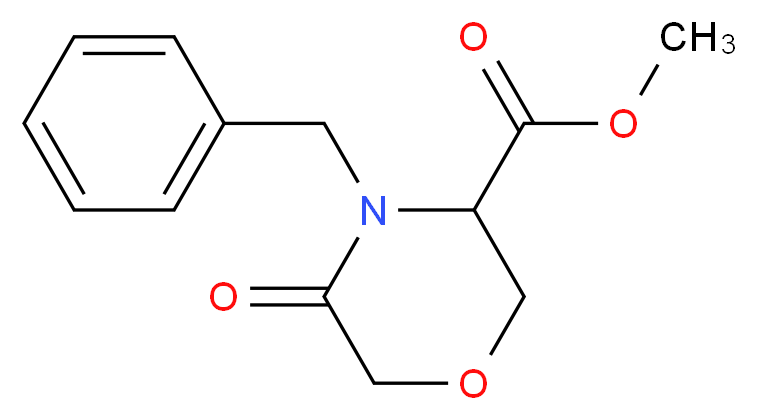 Methyl 4-benzyl-5-oxoMorpholine-3-carboxylate_分子结构_CAS_106910-81-0)