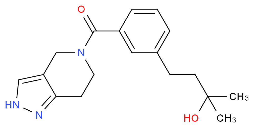 2-methyl-4-[3-(2,4,6,7-tetrahydro-5H-pyrazolo[4,3-c]pyridin-5-ylcarbonyl)phenyl]-2-butanol_分子结构_CAS_)