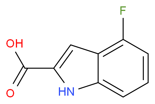 4-fluoro-1H-indole-2-carboxylic acid_分子结构_CAS_399-68-8