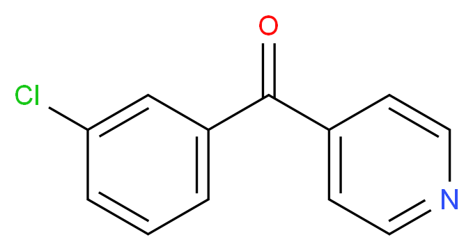 4-(3-chlorobenzoyl)pyridine_分子结构_CAS_62246-94-0