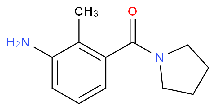 2-methyl-3-(1-pyrrolidinylcarbonyl)aniline_分子结构_CAS_926195-24-6)