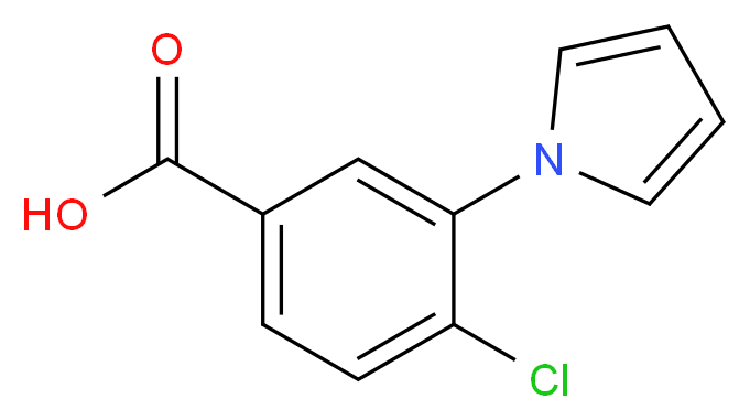 4-chloro-3-(1H-pyrrol-1-yl)benzoic acid_分子结构_CAS_107946-72-5)