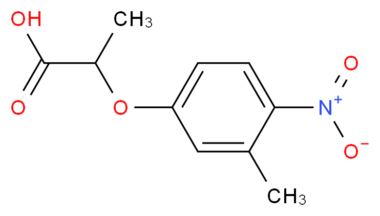 2-(3-Methyl-4-nitrophenoxy)propanoic acid_分子结构_CAS_667412-76-2)