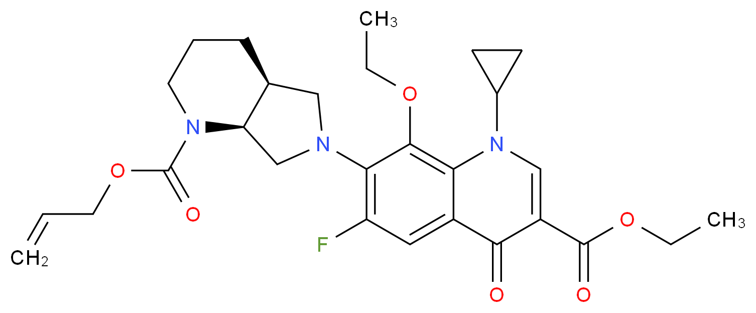 N-Allyloxycarbonyl 8-Ethoxy Moxifloxacin Ethyl Ester_分子结构_CAS_1329840-03-0)