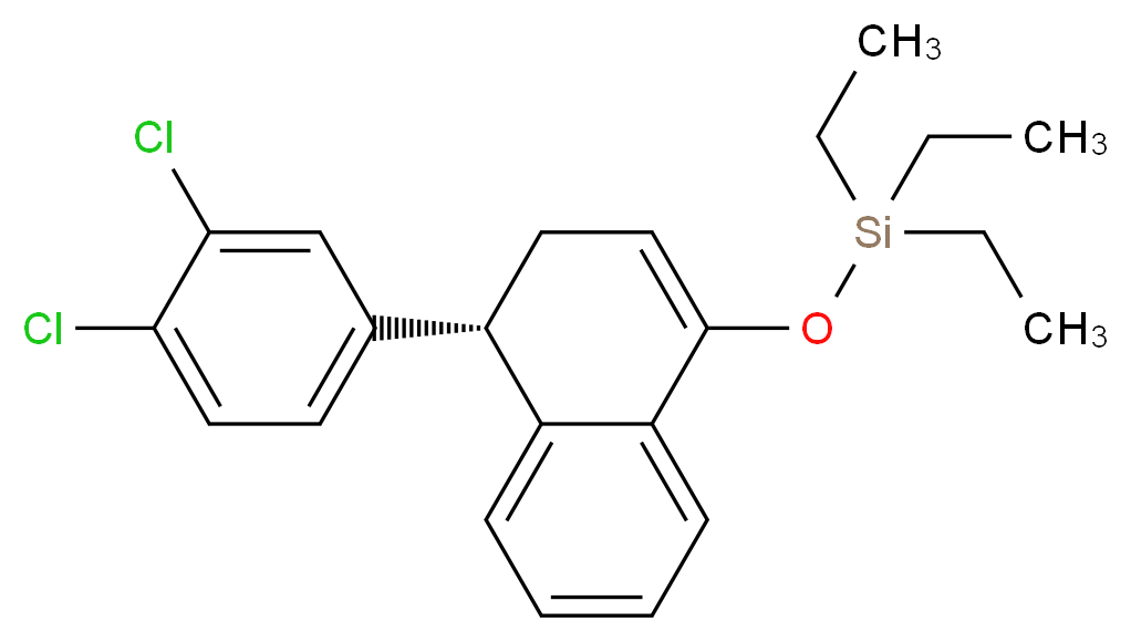 (4S)-(3',4'-Dichlorophenyl)-3,4-dihydro-1-O-triethylsilyl-1-naphthol_分子结构_CAS_1217778-10-3)