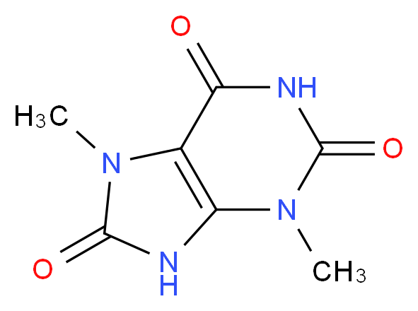 3,7-dimethyl-2,3,6,7,8,9-hexahydro-1H-purine-2,6,8-trione_分子结构_CAS_13087-49-5