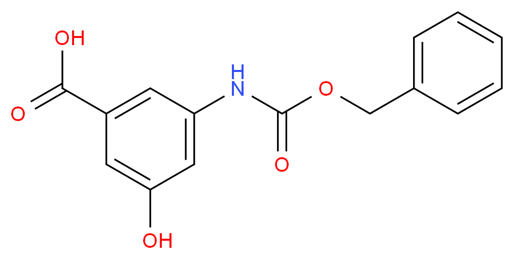 3-{[(benzyloxy)carbonyl]amino}-5-hydroxybenzoic acid_分子结构_CAS_900799-69-1