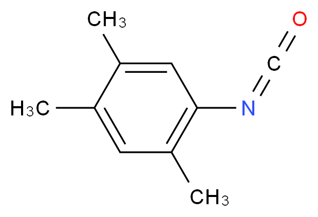 1-isocyanato-2,4,5-trimethylbenzene_分子结构_CAS_85324-94-3