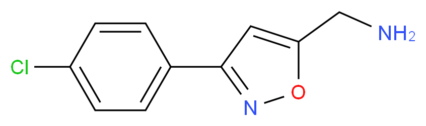 [3-(4-Chlorophenyl)-5-isoxazolyl]methanamine_分子结构_CAS_66046-42-2)