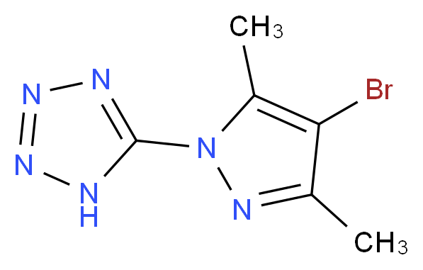 5-(4-bromo-3,5-dimethyl-1H-pyrazol-1-yl)-1H-tetrazole_分子结构_CAS_)