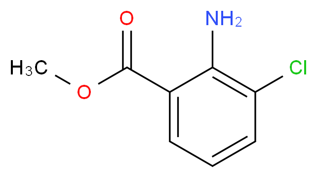 Methyl 2-amino-3-chlorobenzoate_分子结构_CAS_77820-58-7)