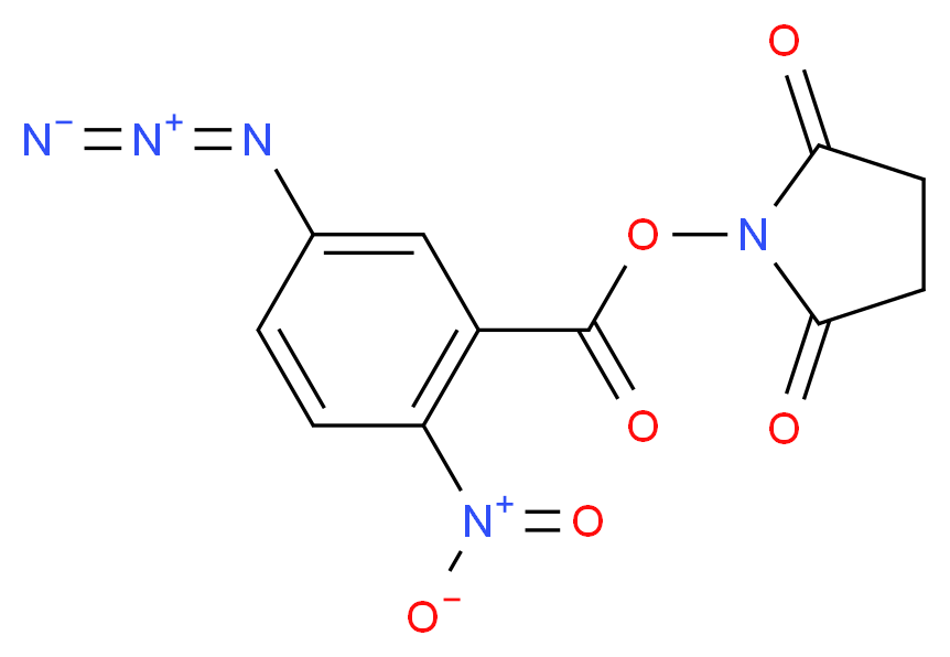 2,5-dioxopyrrolidin-1-yl 5-azido-2-nitrobenzoate_分子结构_CAS_60117-35-3